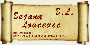 Dejana Lovčević vizit kartica